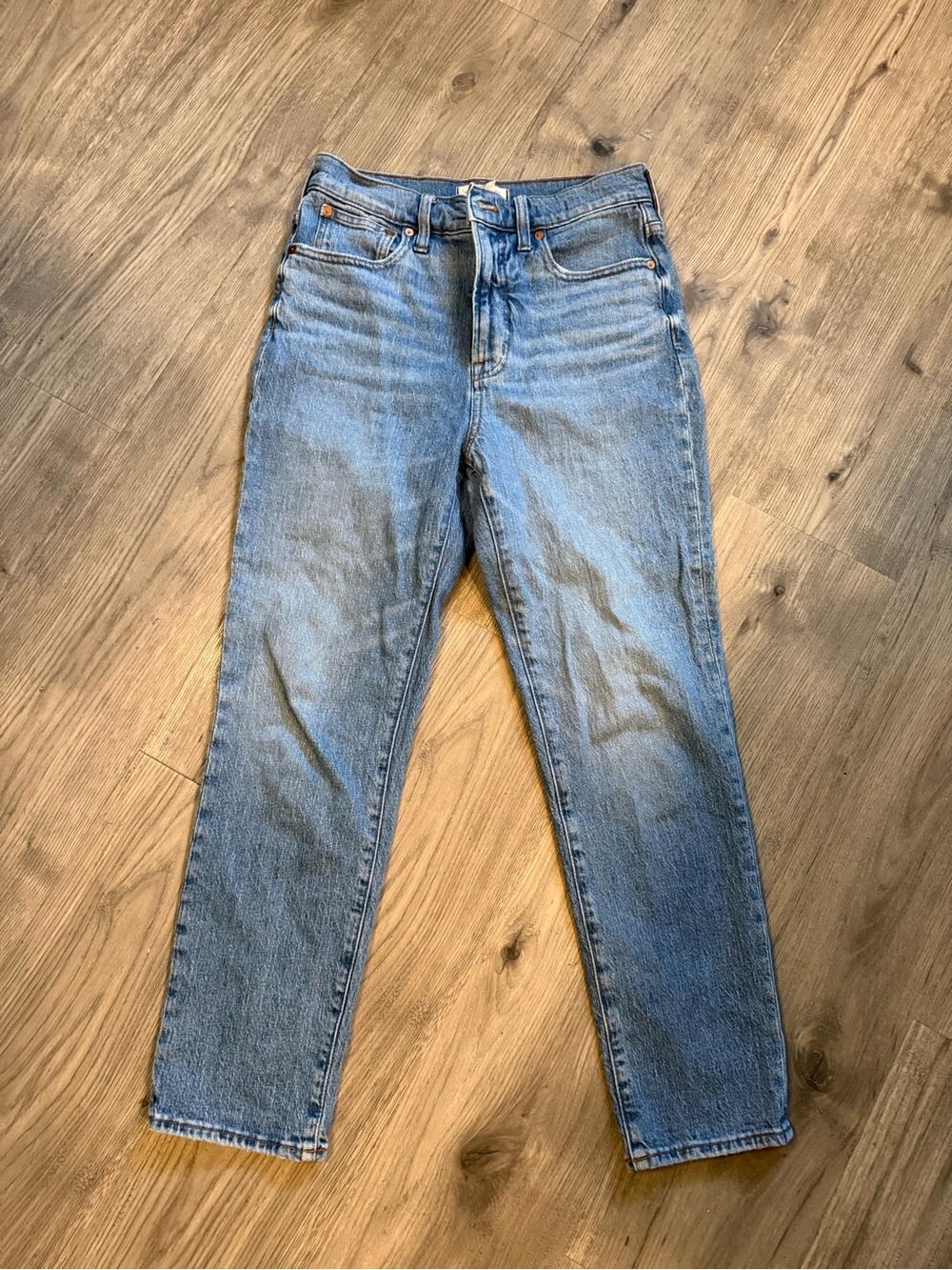Madewell Medium Blue Denim Jeans with Label Detail